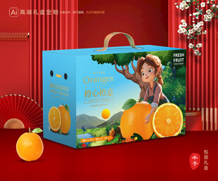 橙子包装 脐橙礼盒