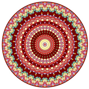 圆形地毯印花图案