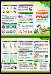 高血压日三折页