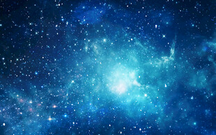 蓝色宇宙星空背景墙