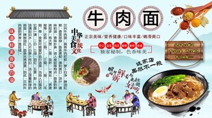 牛肉面背景墙