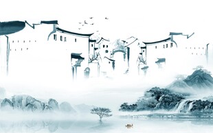 简约 高清山水新画 TIF分层