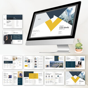 黑色简约画册ID设计模板