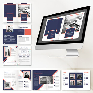 黑色宣传画册ID设计模板