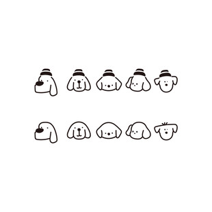 手绘卡通小狗头像