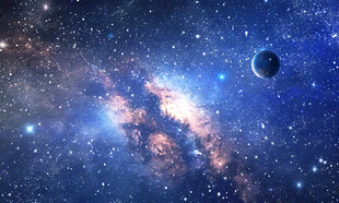 浩瀚蓝色宇宙星空背景