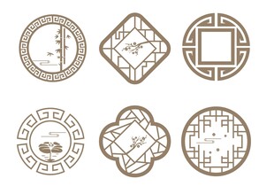 中国风中式花纹云纹古典边框