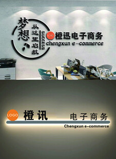 企业文化电子商务装饰形象墙