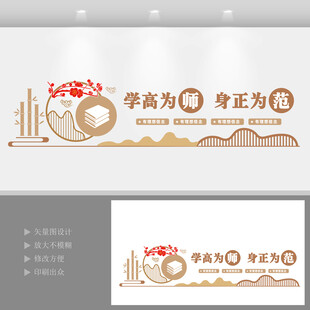 学校教师办公室文化墙