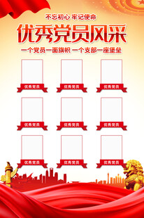 优秀党员风采海报