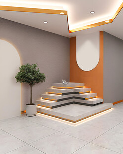 3D立体仿真直播间背景图