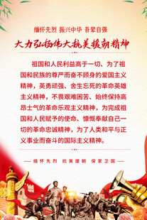 抗美援朝精神海报