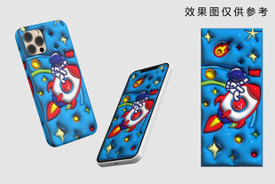 宇航员膨胀风手机壁纸