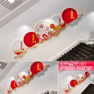 商会宗旨楼道文化墙