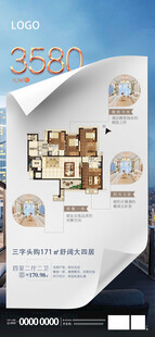地产朋友圈海报户型