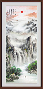 竖幅山水画