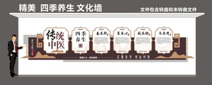 传统中医四季养生文化墙
