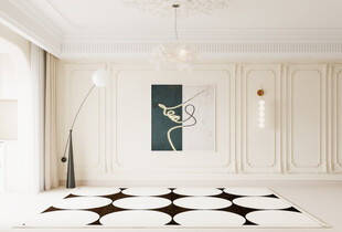 现代极简 轻奢客厅 空场景