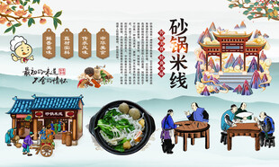 砂锅米线背景