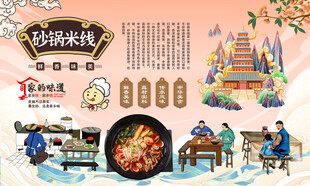 砂锅米线背景
