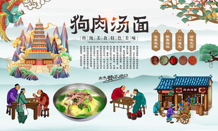 狗肉汤面背景