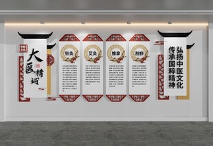 大医精诚中医养生文化墙