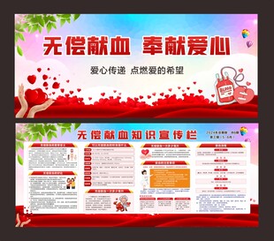 无偿献血知识宣传栏