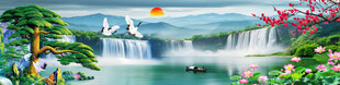 巨幅山水风景画
