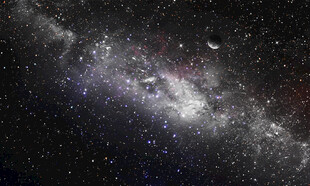 浩瀚灰色宇宙星空背景墙