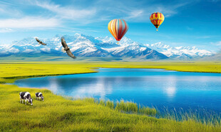 蓝天白云大草原