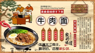 牛肉面背景墙