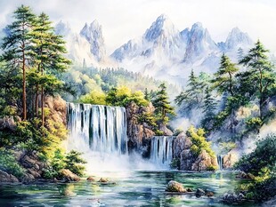 山水風景画 大型油彩画 Amazon.co.jp: 川合修二『立山連峰（SM号）』油彩画油絵 風景画