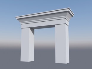 新中式别墅门楼3dsMax模型