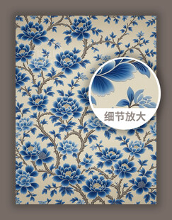 中式古典传统青花素雅图案