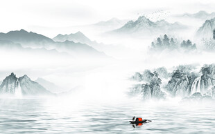 人气 中式山水新画 TIF分层