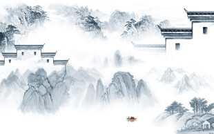 现代 最新大气山水 TIF分层