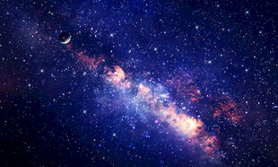 浩瀚蓝色宇宙星空背景素材