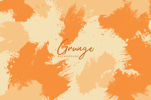 橙黄色水彩矢量背景