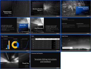 欧美风高级高档黑色极简PPT