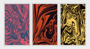 红黄色酸性流体矢量背景