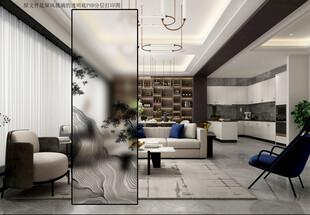 高清分层透明底平开门玻璃打印图