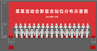 舞台合影站位示意图