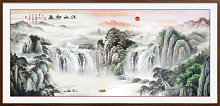 高山流水生财图