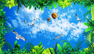 蓝天白云软膜天花吊顶