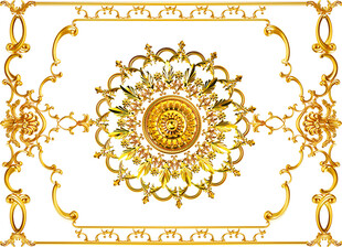 欧式3D立体花纹