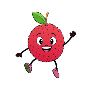 卡通可爱开心荔枝