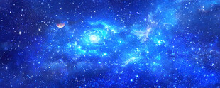 蓝色星空背景墙