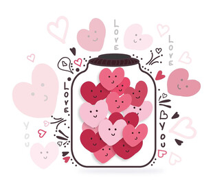 爱心瓶