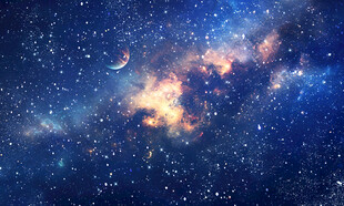 银河蓝色宇宙星空背景素材