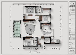 室内设计家平面布局图柜子彩平图